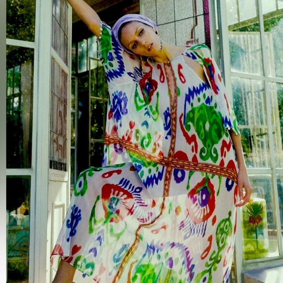 Zara Other - New Zara Printed Kaftan Dress Cover Up